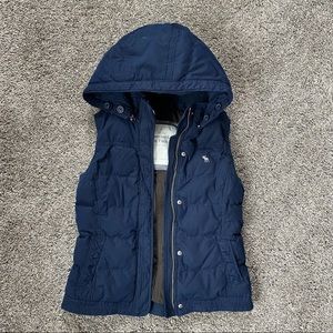 Abercrombie & Fitch Hooded Vest Size M in Navy